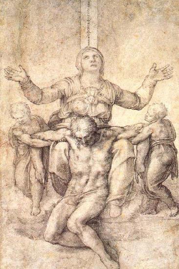 Michelangelo Buonarroti Study for the Colonna Piet Norge oil painting art